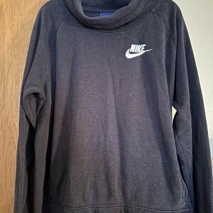 Girls Nike Sportswear Club Funnel Neck Black Pullover Size XL